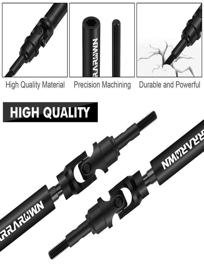 مجموعة أعمدة نقل الحركة الأمامية والخلفية CVD (4 قطع) متوافقة مع سيارات Traxxas Slash/Rustler/Stampede/Hoss VXL 4X4 2WD Platinum Ultimate RC بمقياس 1/10، محاور شديدة التحمل، بديل للرقمين 6851 و6852، قطع غيار محدثة - Image 3